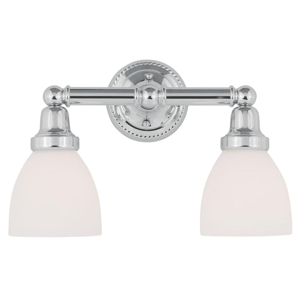 Livex Lighting 2-Light Chrome Bath Light-1022-05 - The Home Depot