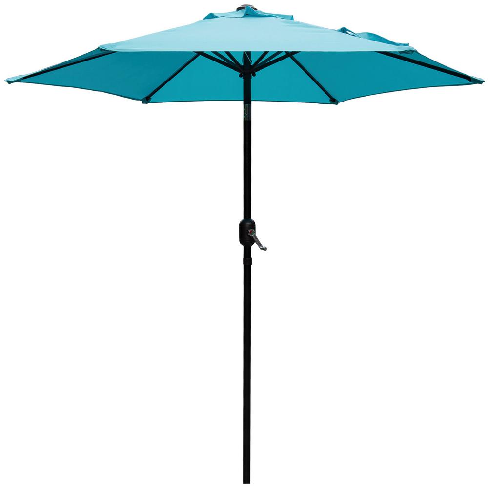 LAUREL CANYON 7.5 ft. Market Patio Umbrella Table with Push Button Tilt