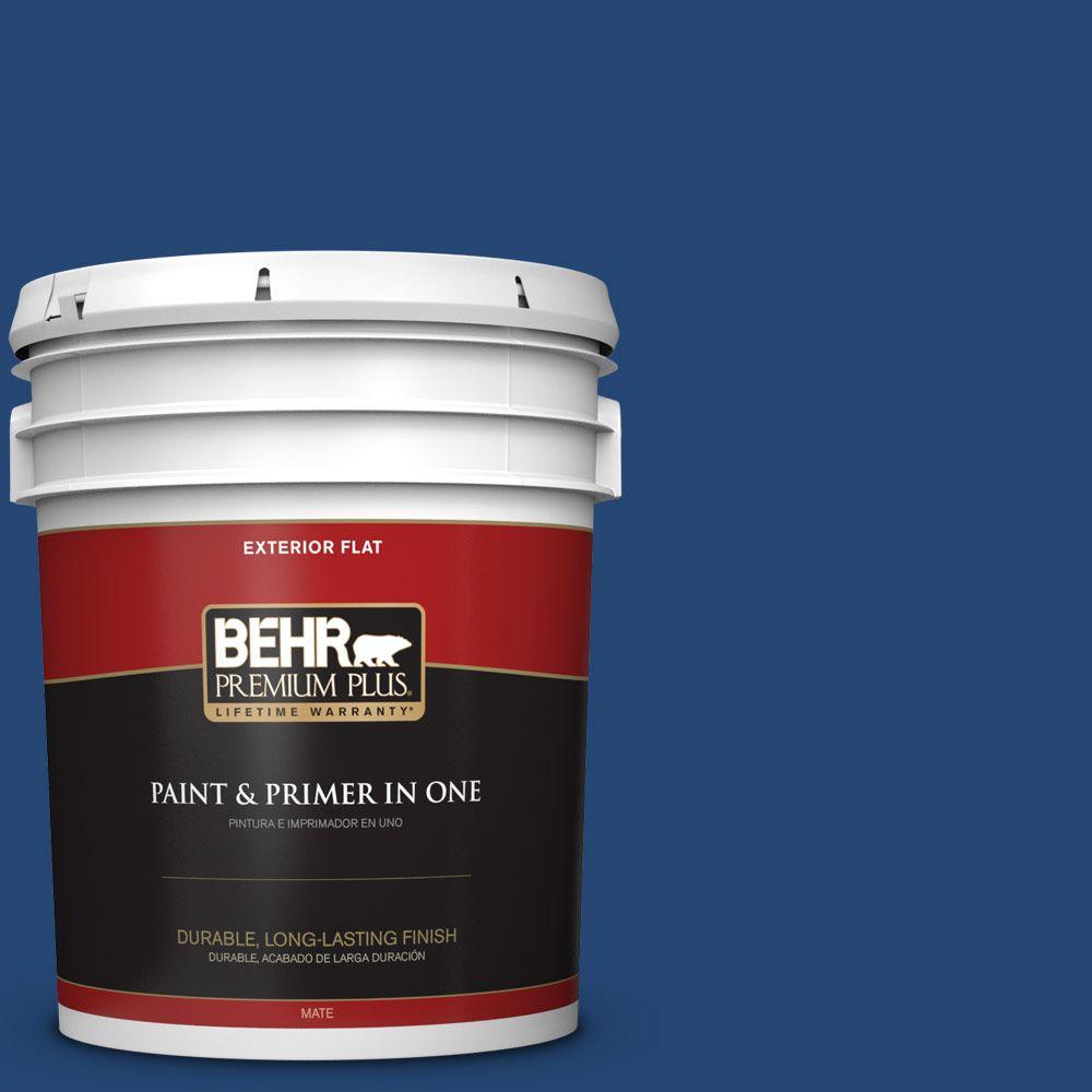 Behr Premium Plus 5 Gal S H 580 Navy Blue Flat Exterior Paint And S H 580 Navy Blue Flat Exterior Paint And