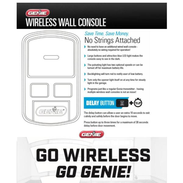 Genie Wireless Wall Console For Garage Door Openers Gwwc R The Home Depot - Genie Garage Door Opener Light Not Turning Off Genie Wireless Wall Console For Garage Door Openers Gwwc R The Home Depot - Genie Garage Door Opener Light Not Turning Off