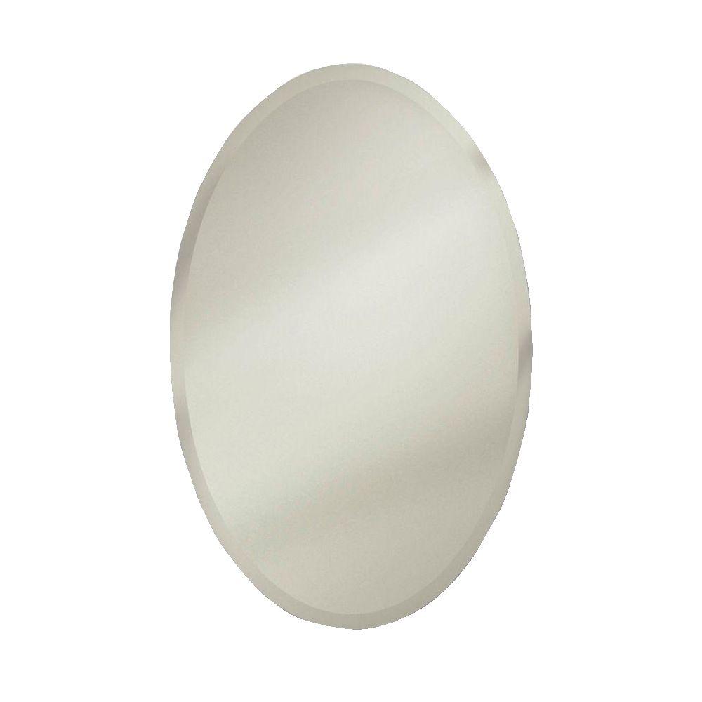 Jensen Metro Oval 21 25 In W X 31 25 In H X 4 5 In D Frameless Recessed Bathroom Medicine Cabinet With Interior Mirror 52wh184pvx The Home Depot