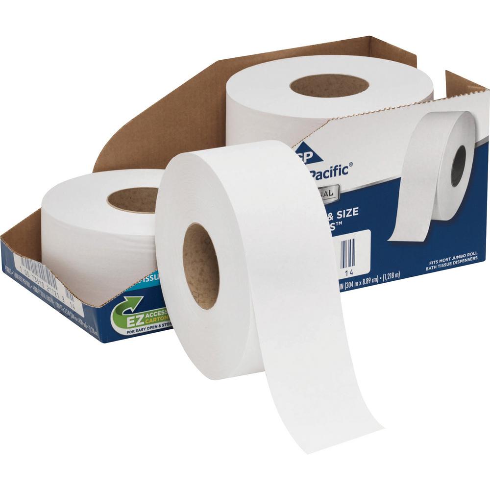 Scott 1 Ply White Jumbo Roll Commercial Toilet Paper 12 Rolls Per