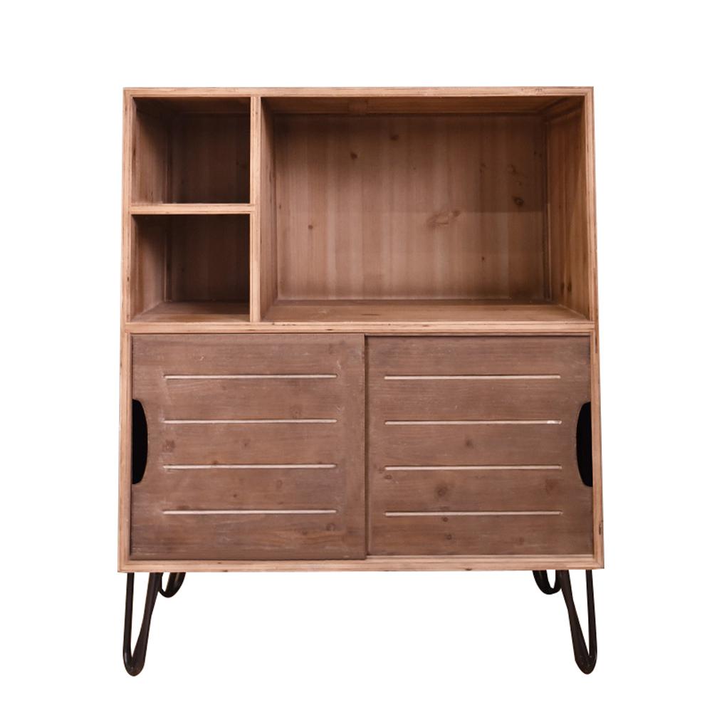 Brown Wood Storage Cabinet AF-135 - The Home Depot