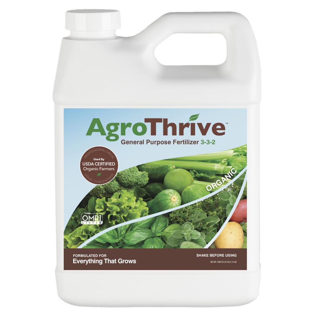 AgroThrive 32 oz. General Purpose Organic Liquid Fertilizer-ATGP1032
