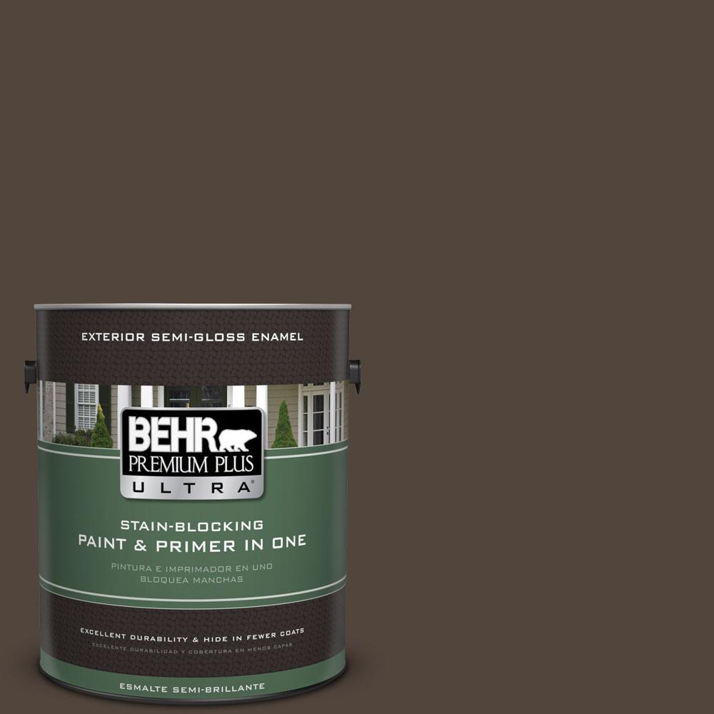 BEHR Premium Plus Ultra 1gal. BXC71 Wood Acres SemiGloss Enamel
