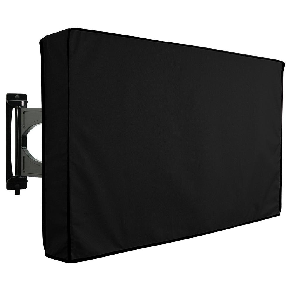 36-38 TV Weatherproof Cover Waterproof and Dust Resistant TV Outdoor Cover Black Universal Television Protector for Flat Screens