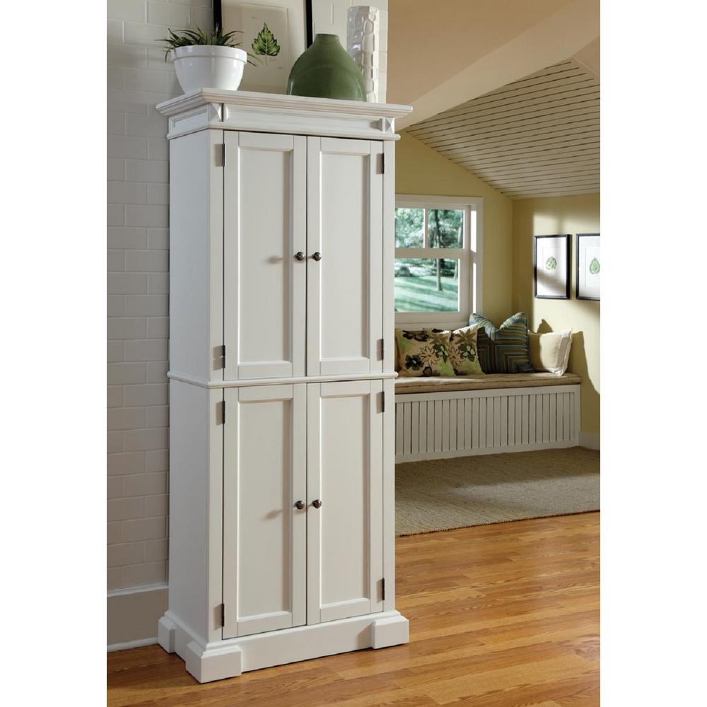 Homestyles Americana Pantry In White 5004 692 The Home Depot