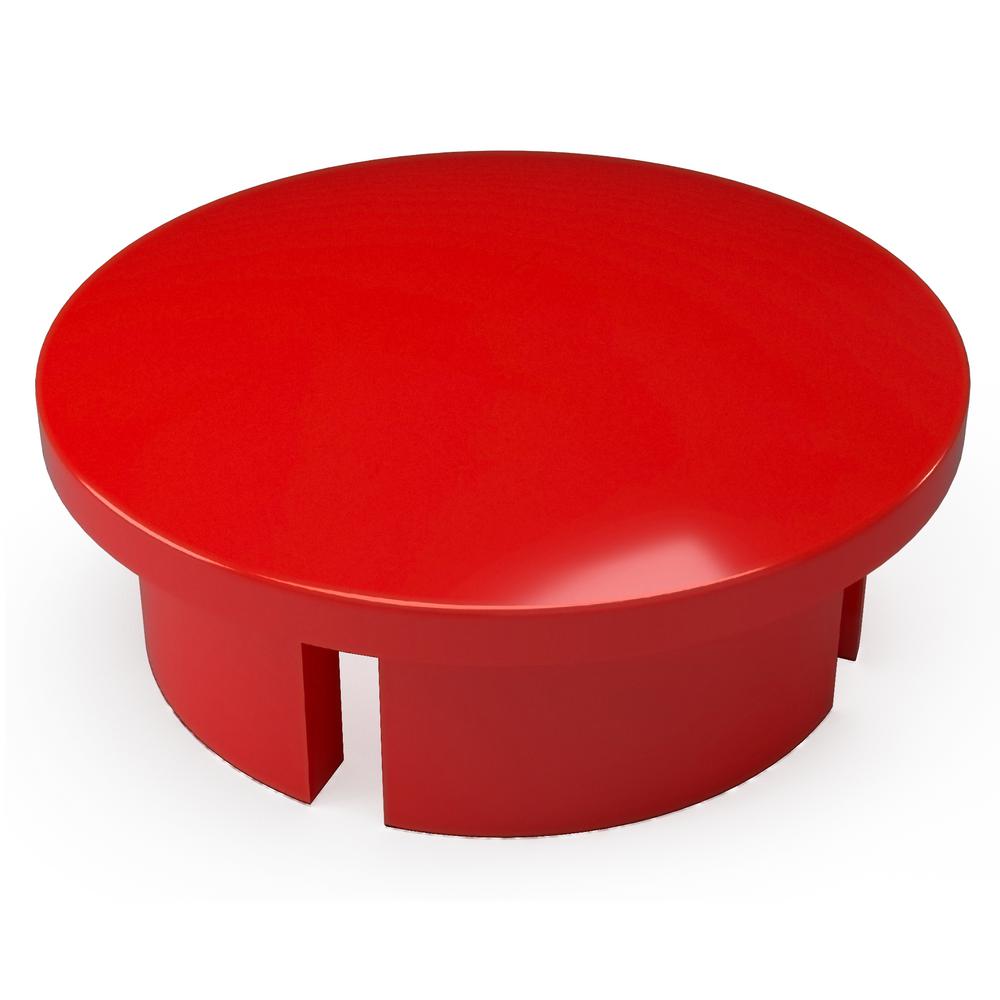 Formufit 1 in. Furniture Grade PVC Internal Dome Cap in Red (10Pack