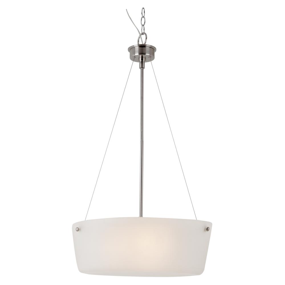 Bel Air Lighting Pendant Lights The Home Depot Fusion 3 Light Brushed Nickel Pendant