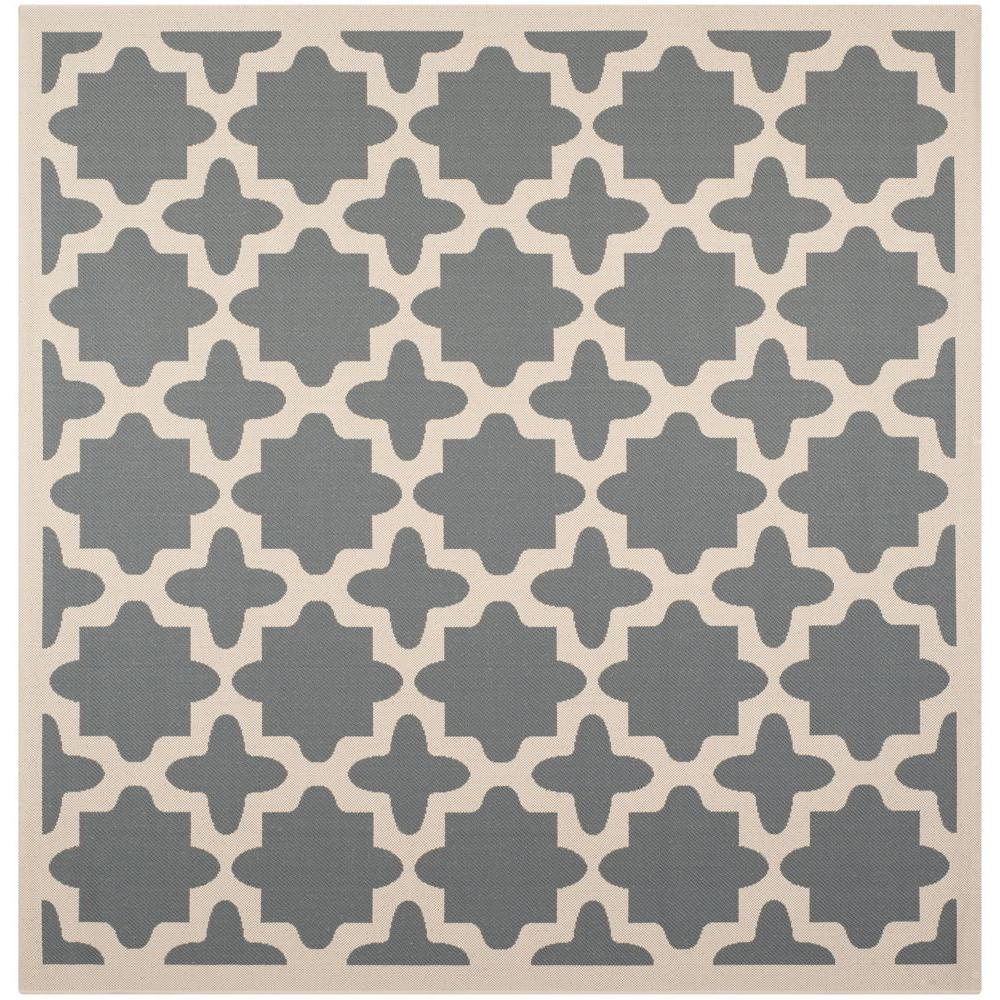 8 X Gray Outdoor Rugs The Home Depot Courtyard Anthracite Beige 8 Ft X Indoor Outdoor Square Area