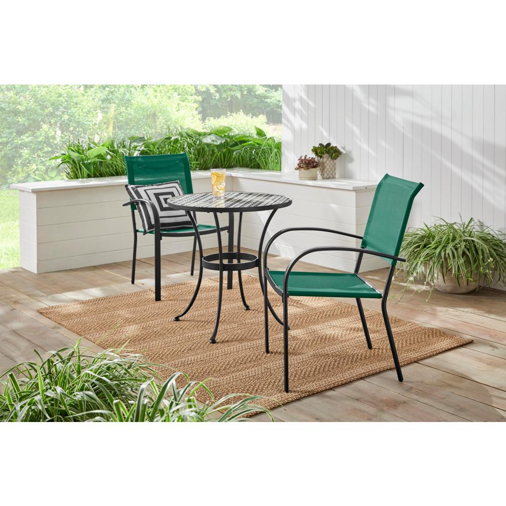 Stylewell Mix And Match Stationary Stackable Steel Split Back Sling Outdoor Patio Dining Chair In Kelly Green 2 Pack Fcs70391g2pkbgr The Home Depot - Sling Stacking Patio Chair Home Depot