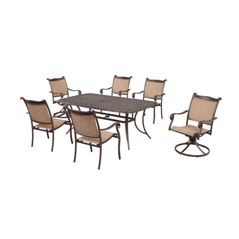 Hampton Bay Westbury 7Piece Patio Dining SetS7ADQ27100 The Home Depot