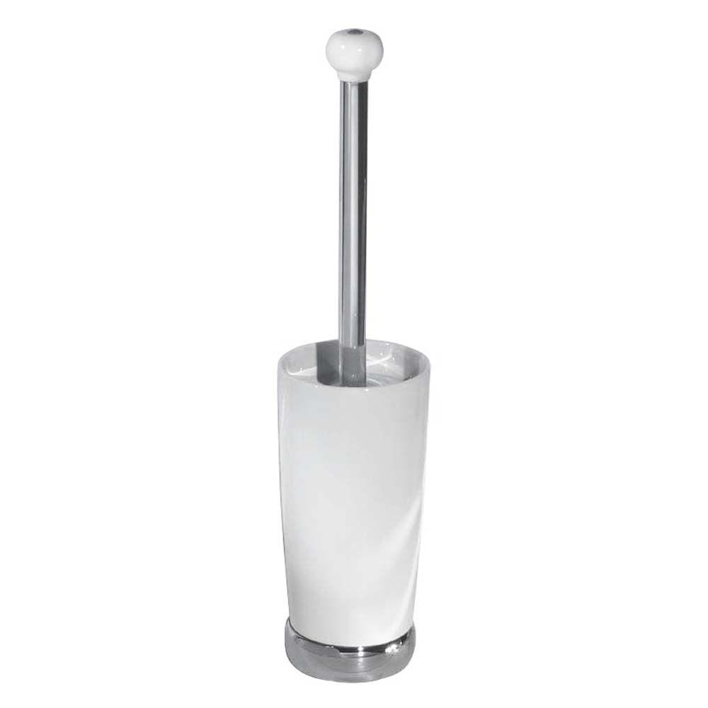 Cero White Ceramic Toilet Brush and Holder40867 The Home Depot
