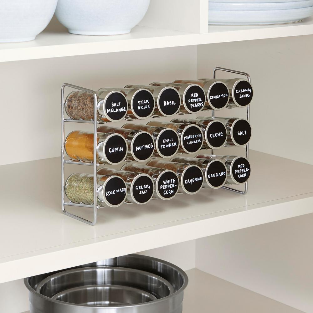 spice rack and jars