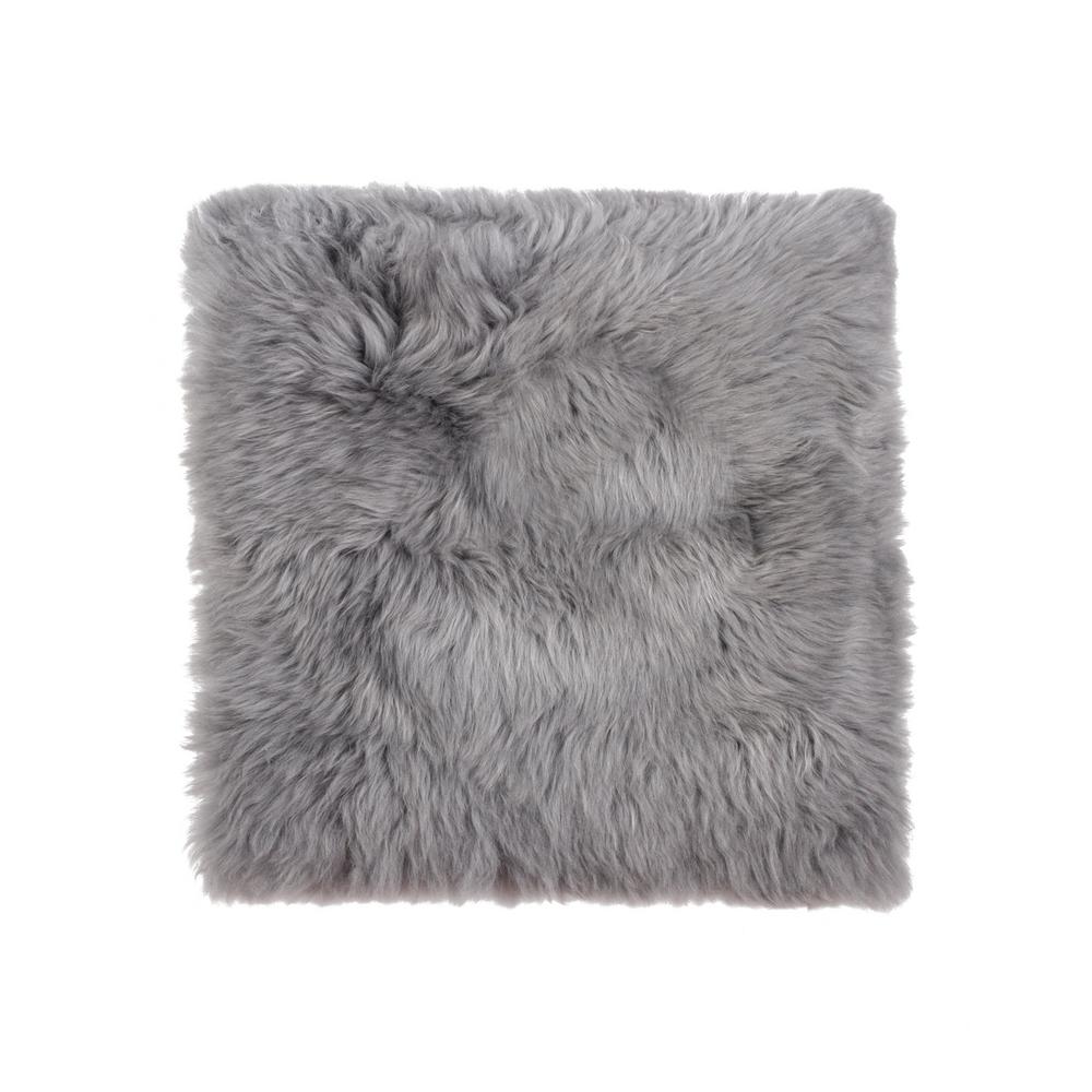 natural New Zealand Gray Sheepskin Chair Pad-676685045409 - The Home Depot