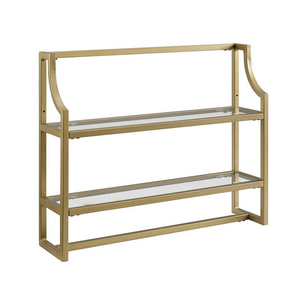 Crosley Furniture Aimee 24 In Wall Shelf Soft Gold Cf6204 Gl Wall Shelf In Soft Gold Cf6204 Gl