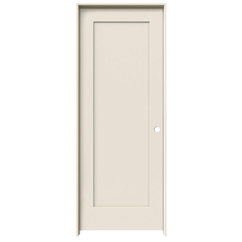 JELD-WEN 24 in. x 78 in. Madison Primed Left-Hand Smooth Molded 24 X 78 Prehung Interior Door