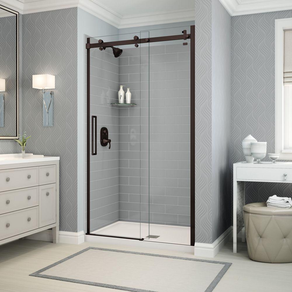 MAAX Utile Metro 32 in. x 60 in. x 83.5 in. Right Drain Corner Shower ...