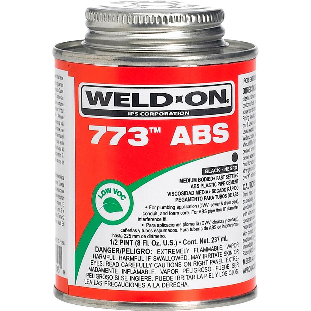 Weld-On ABS 773 8 oz. Low VOC Cement - Black-10245 - The Home Depot