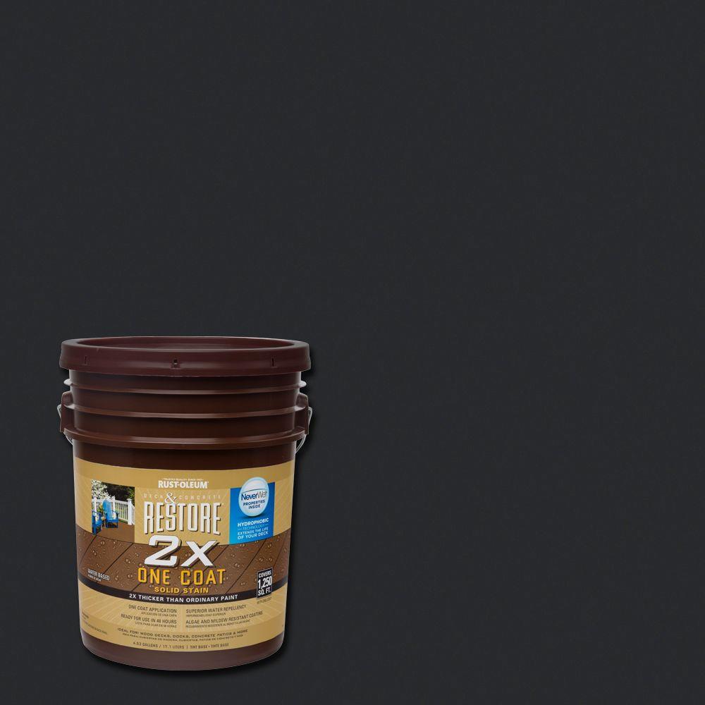 RustOleum Restore 5 gal. 2X Black Solid Deck Stain with NeverWet