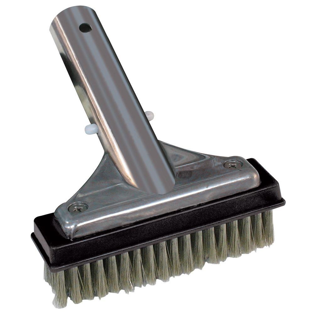 HDX 5 in. Stainless Steel Bristle Swimming Pool Brush for Algae Removal