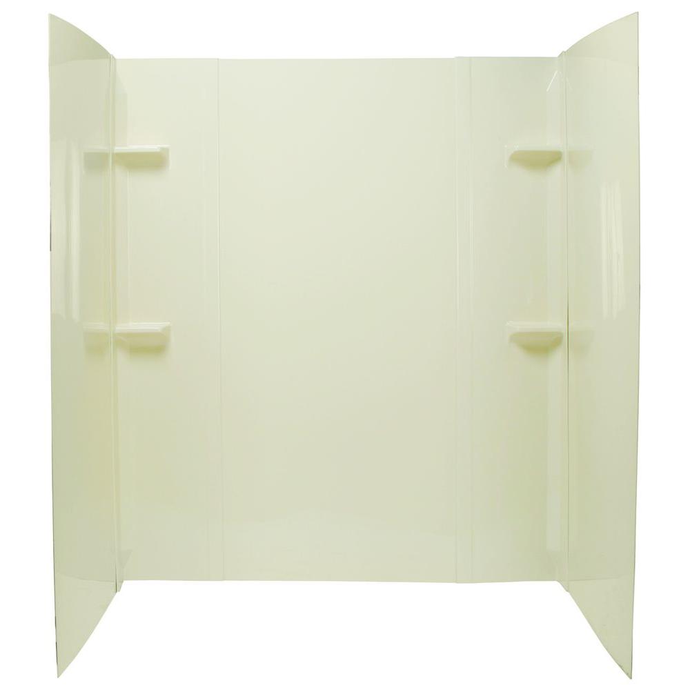 MUSTEE Durawall 40 in. x 60 in. x 71 1/2 in. 5Piece Easy Up Adhesive