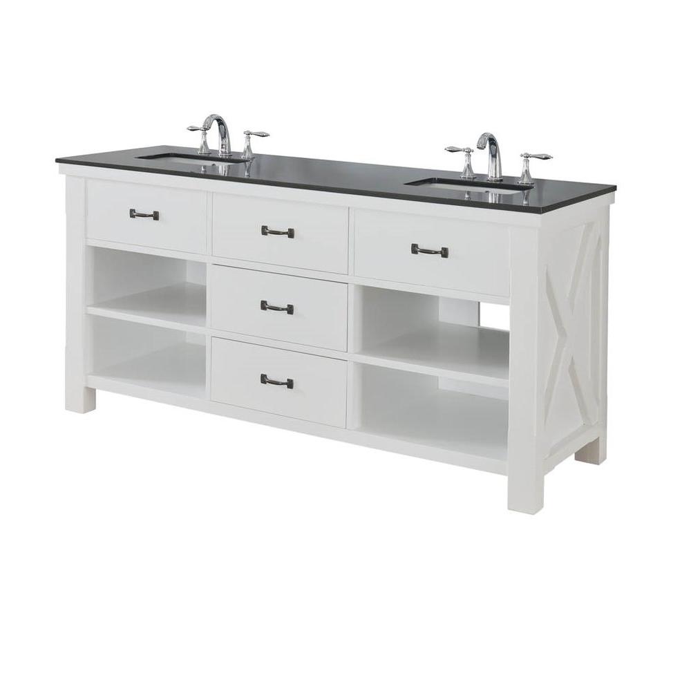 Direct vanity sink Xtraordinary Spa 70 in. Double Vanity in Pearl White