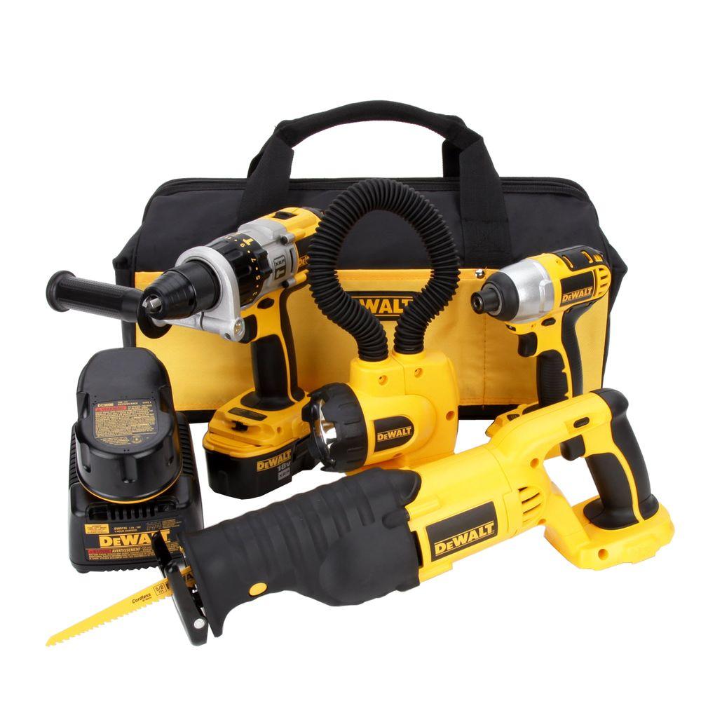 Dewalt 18 Volt Xrp Nicd Cordless Hammer Drillreciprocating Saw Combo Kit 2 Tool With 2