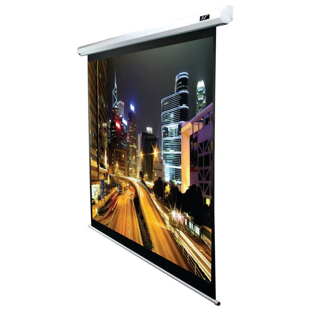 Elite Screens 85 in. Electric Projection Screen with White CaseElectric85X The Home Depot