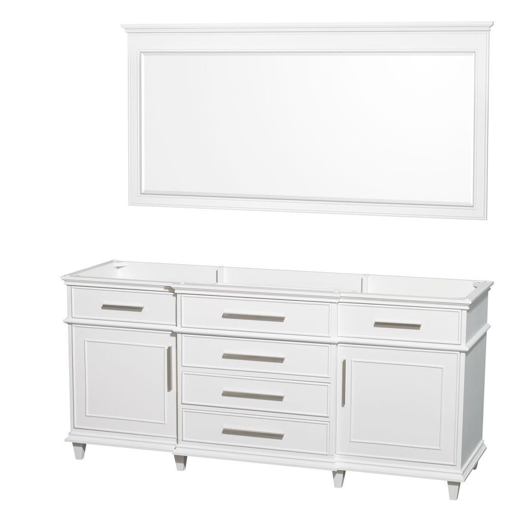 Wyndham Collection Berkeley 72 In Double Vanity White With Marble Top Carrara Oval Sink And 70 Mirror Wcv171772dwhcmunrm70 The Home Depot - 70 Inch Bathroom Vanity Home Depot Wyndham Collection Berkeley 72 In Double Vanity White With Marble Top Carrara Oval Sink And 70 Mirror Wcv171772dwhcmunrm70 The Home Depot - 70 Inch Bathroom Vanity Home Depot