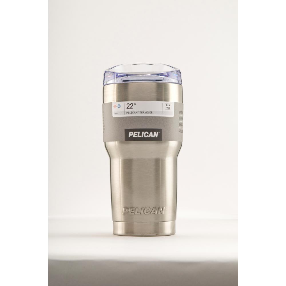 Pelican Traveler 22 oz. Tumbler Slide in SilverTRAVSD22SLVC The