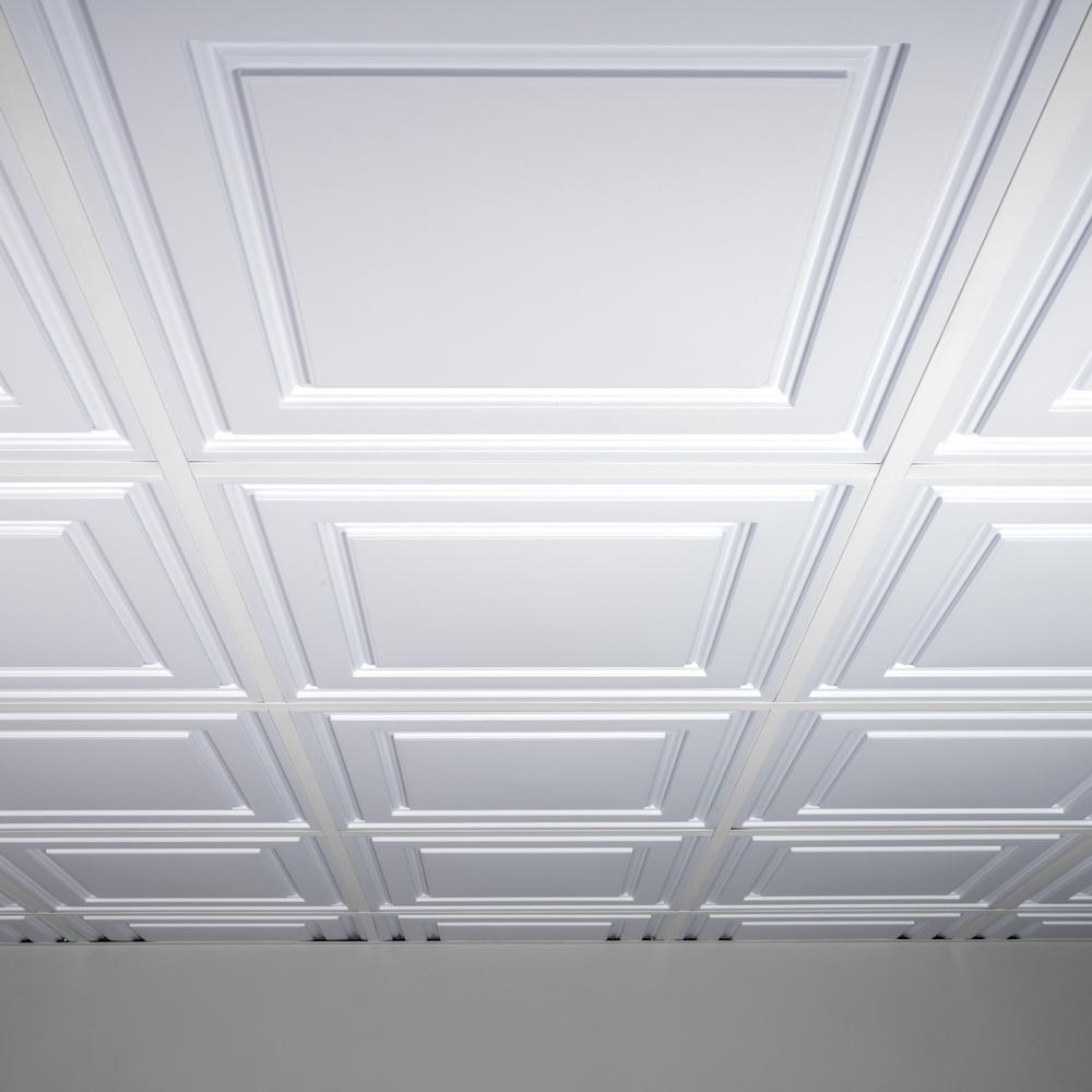 Ceilume Oxford White 2 Ft X Lay In Ceiling Panel Case Of 6 Ceilume Oxford White 2 Ft X Lay
