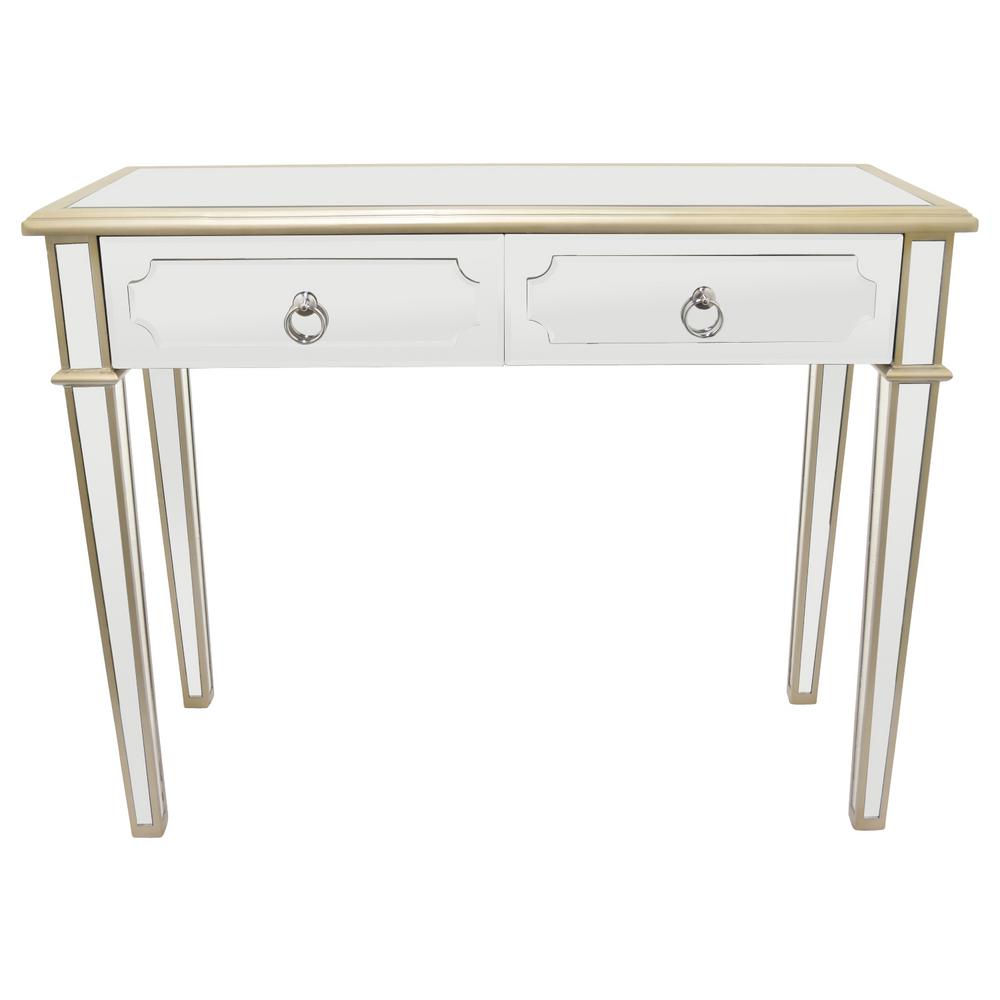 Three Hands 31 In Champagne Wood Mirror Console Table 10041 The Three Hands 31 In Champagne Wood Mirror Console Table