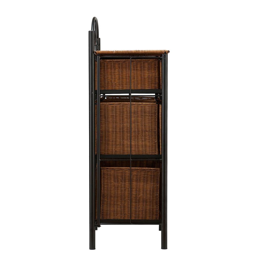 Southern Enterprises Jerome 6 Drawer Iron And Wicker Storage