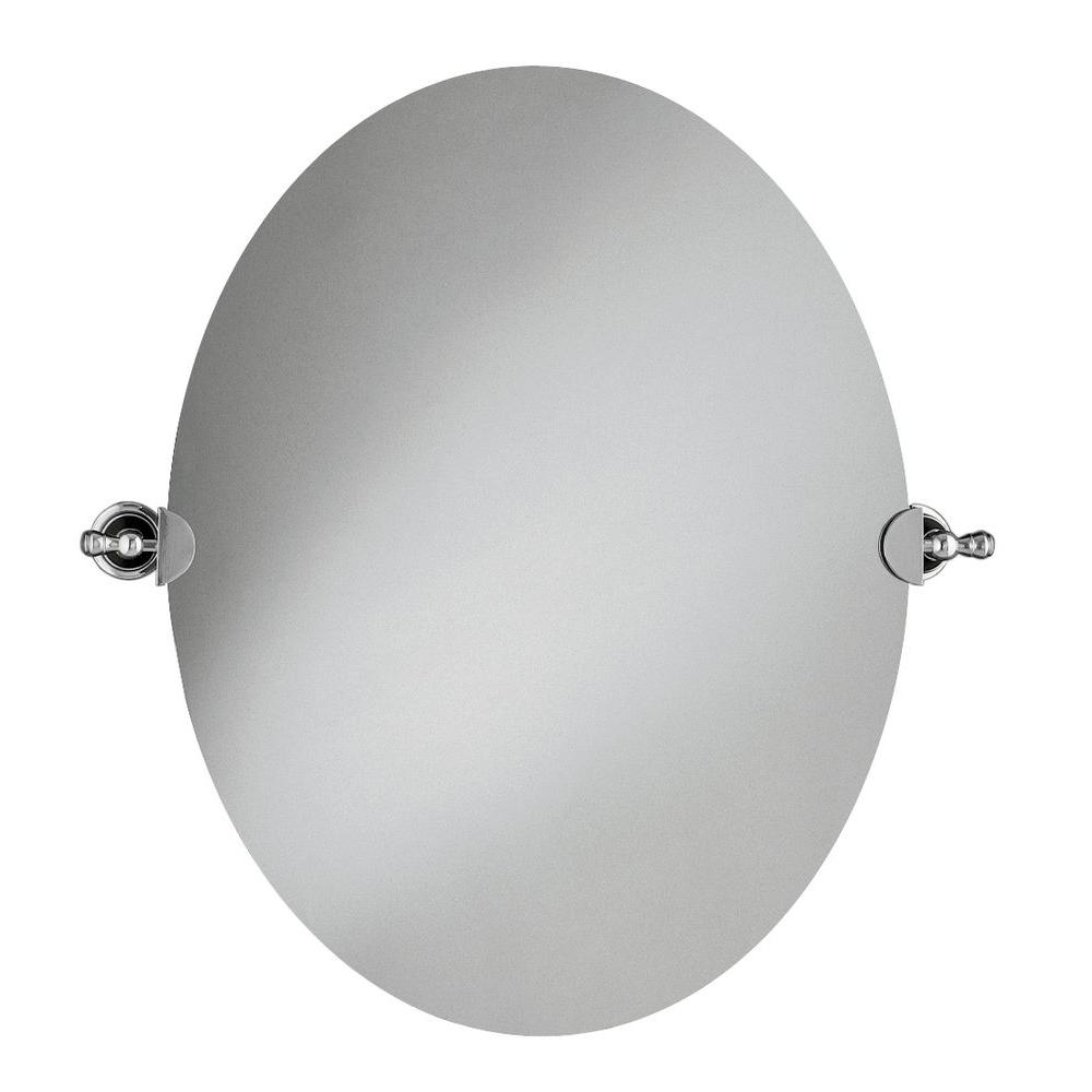 kohler 29 in. l x 26 in. w revival oval wall mirror in polished