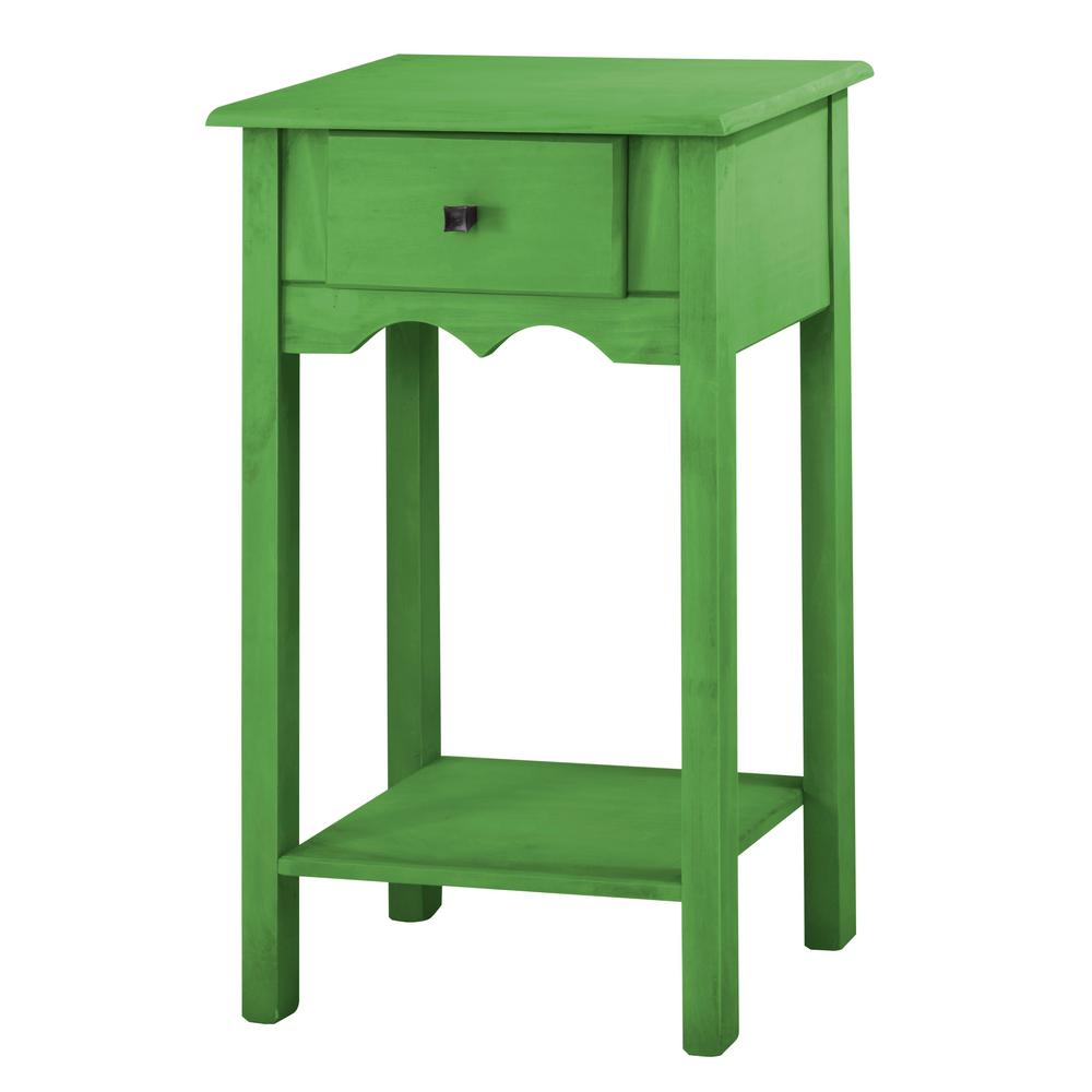 Ave Six Slick Cube Green End TableSLK36 The Home Depot