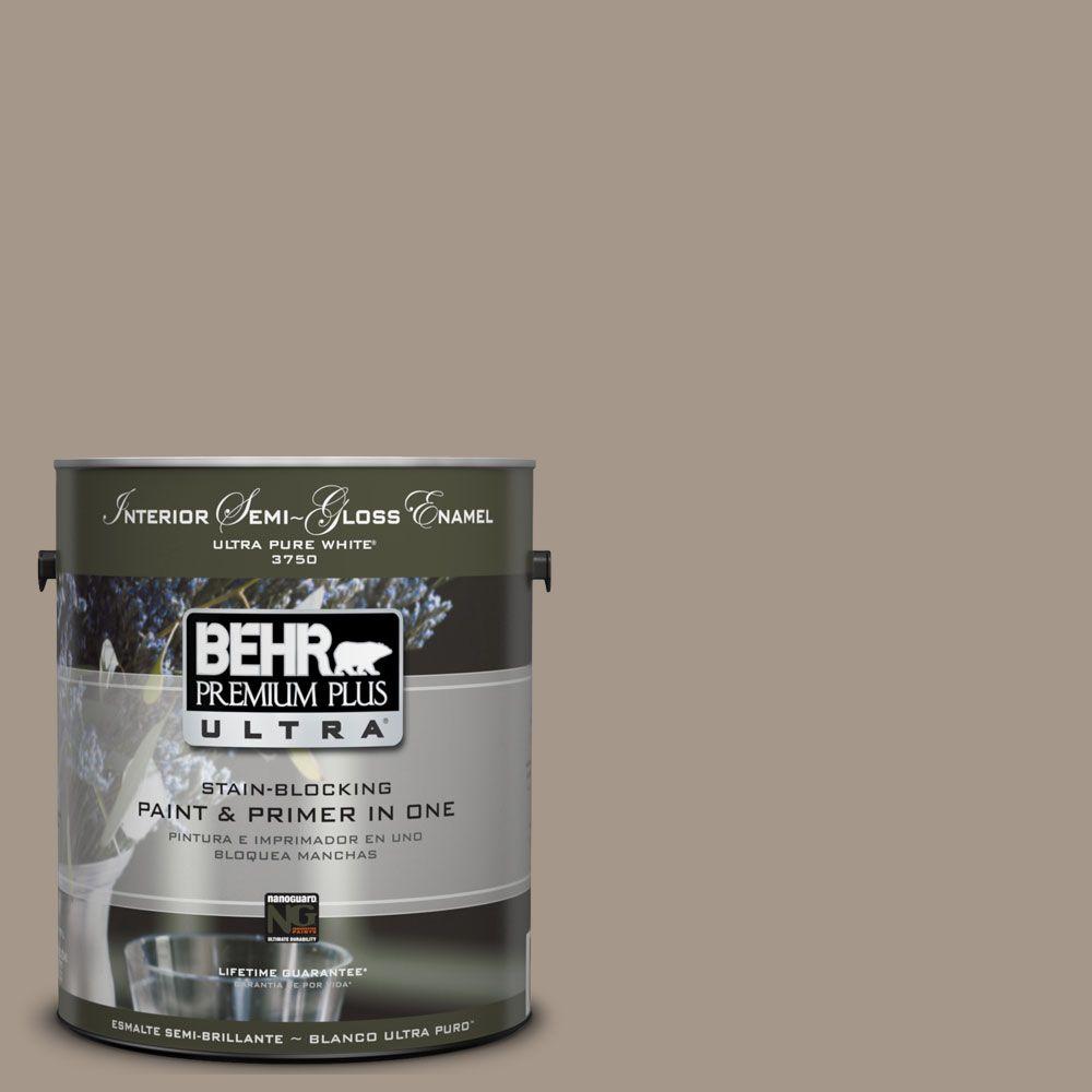 Behr Premium Plus Ultra 1 Gal Ul140 7 Studio Taupe Semi Gloss Behr Premium Plus Ultra 1 Gal Ul140 7 Studio Taupe Semi Gloss Enamel Interior Paint And Primer In One 375401 The Home Depot