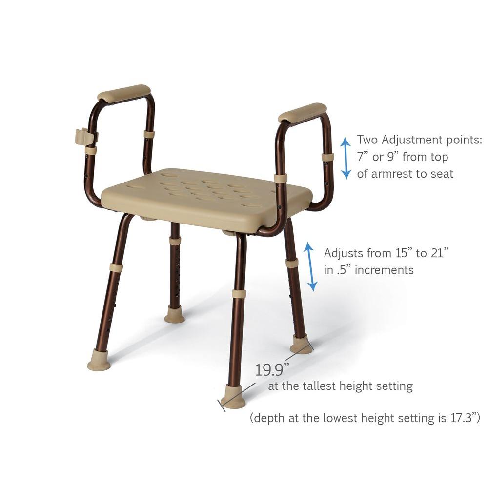 Kitchen Bathroom Fixtures Bathing Stools Benches Microban Medline Elements Shower Chair With Back Uni Tankers Dk