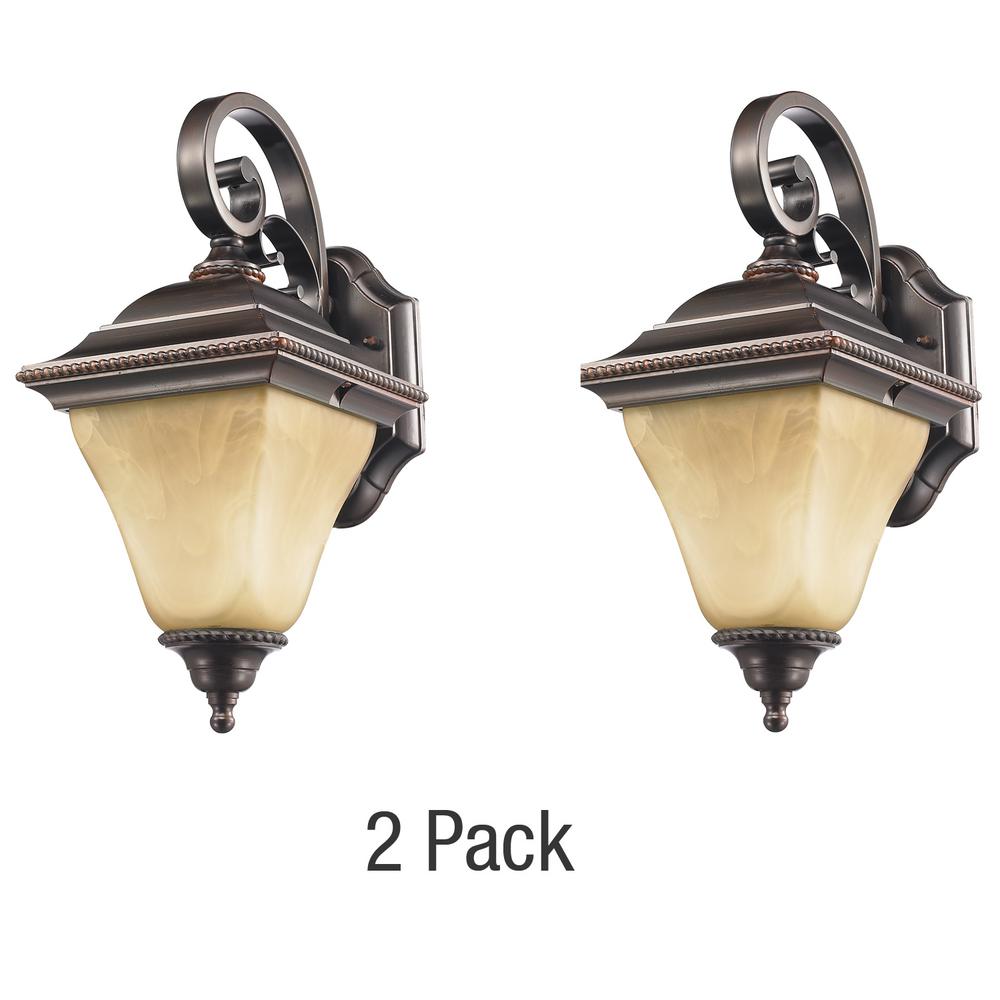 Laurel Designs Jameson Collection 1 Light Bronze Outdoor Wall Laurel Designs Jameson Collection 1 Light Bronze Outdoor Wall Lantern 2 Pack