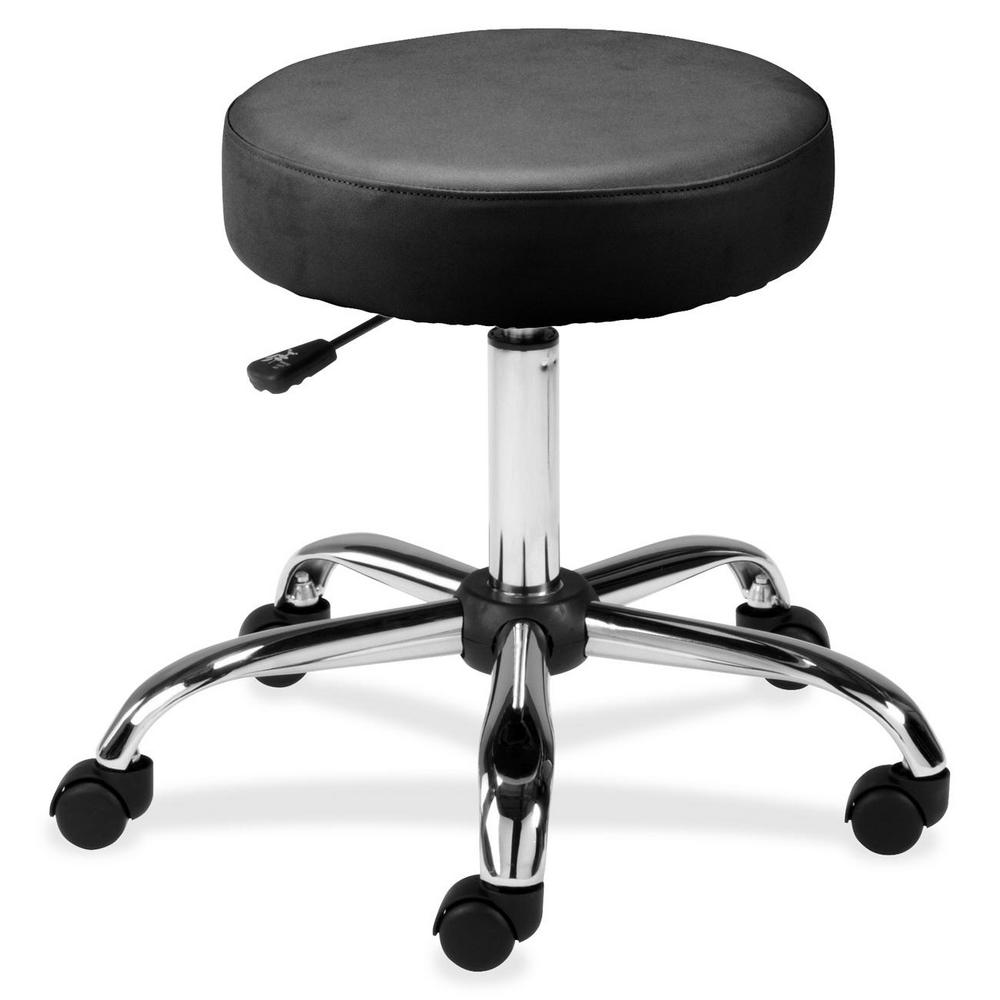 Lorell Black Office Stool LLR69513 The Home Depot