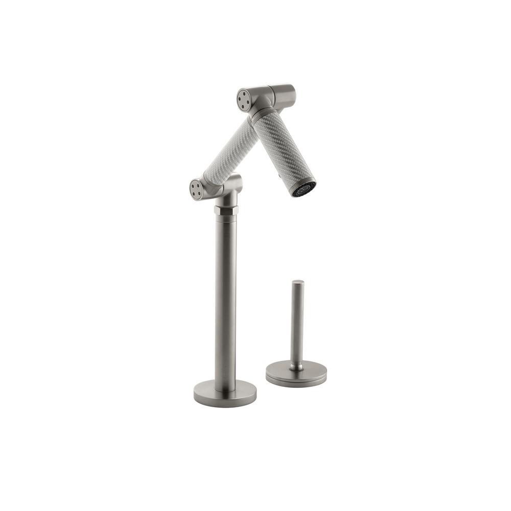 Kohler Karbon Single Handle Articulating Deck Mount Bar Faucet In