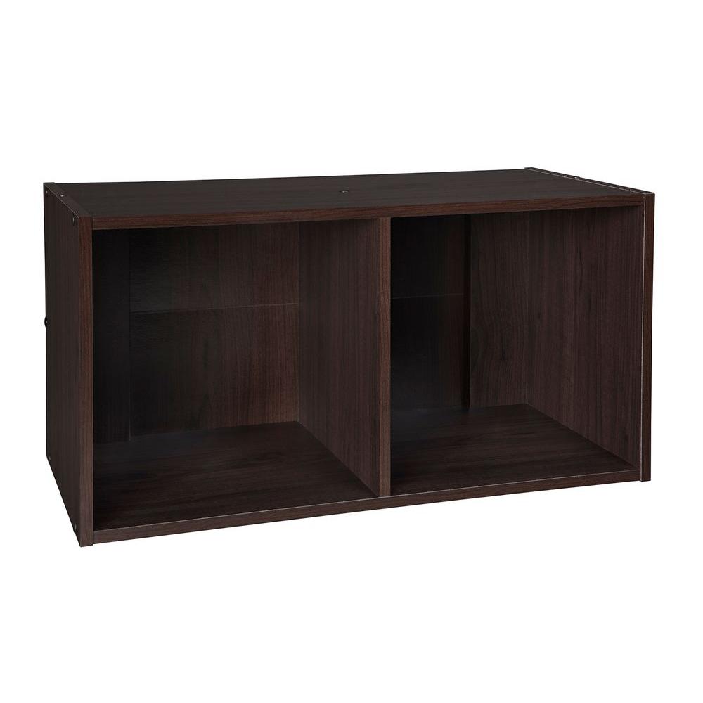 Dark Brown Wood Cube Storage Storage Organization The Home Depot