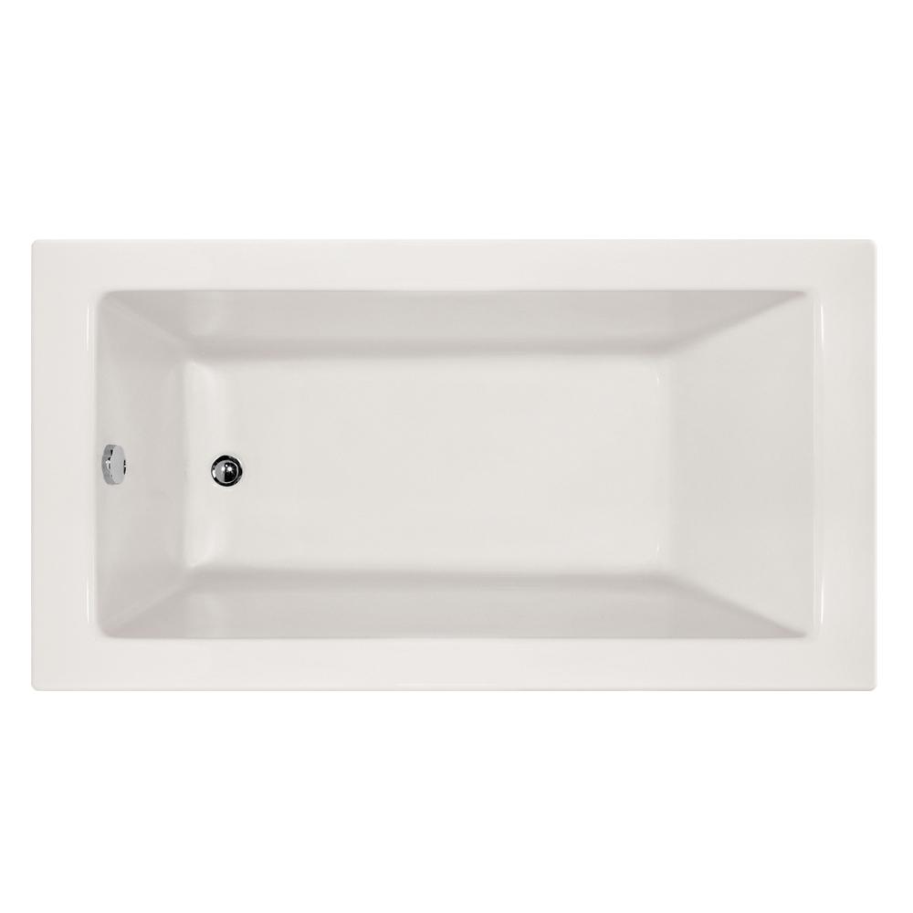 Hydro Systems Shannon 60 In Acrylic Left Hand Drain Rectangular Alcove Soaking Tub In White