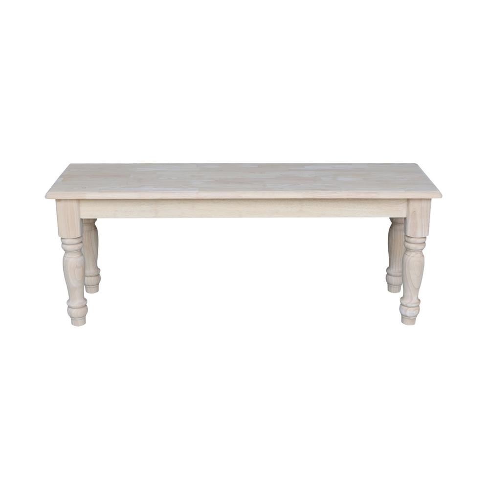 International Concepts Unfinished Bench Be 47 The Home Depot