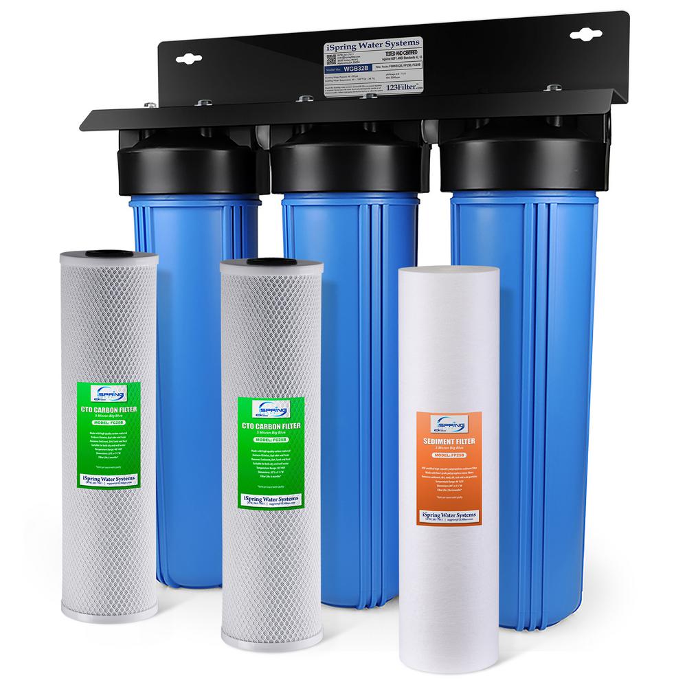 ispring 3 stage whole house water filtration system w 20x45 in - Whole House Water Filtration System ispring 3 stage whole house water filtration system w 20x45 in - Whole House Water Filtration System