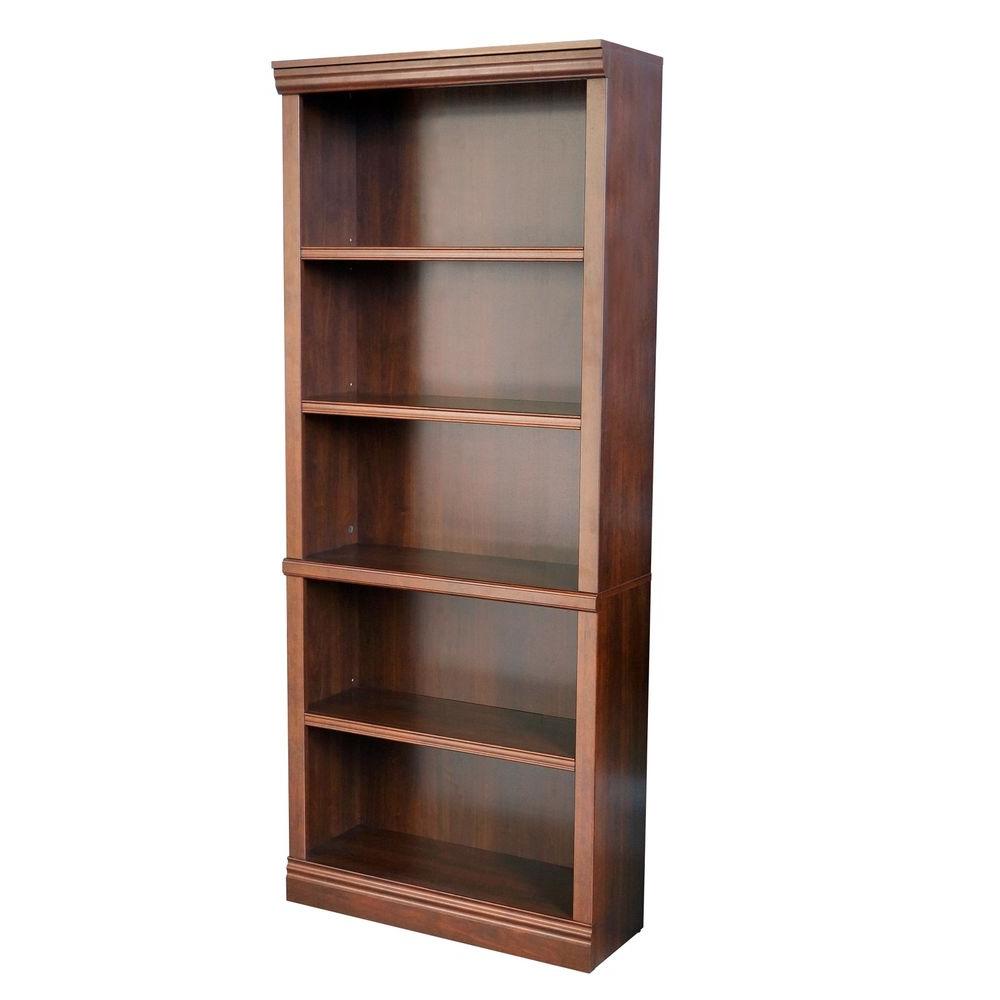 Hampton Bay Dark Brown Wood Open Bookcase-THD130419.1a.OF ...