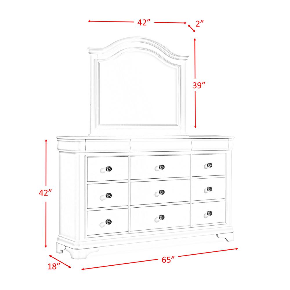 Conley 9 Drawer Cherry Dresser With Mirror Cm750drmr The Home Depot
