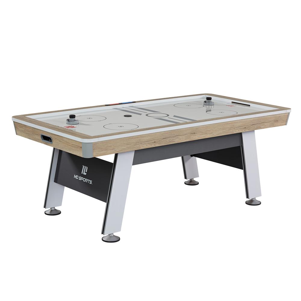 MD Sports Hinsdale 84" Air Powered Hockey Table - Brown, Adult Unisex