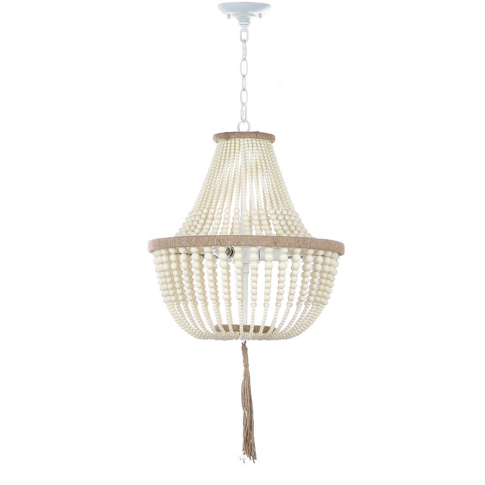 Lush Kristi 3 Light Cream Beaded Pendant Lush Kristi 3 Light Cream Beaded Pendant