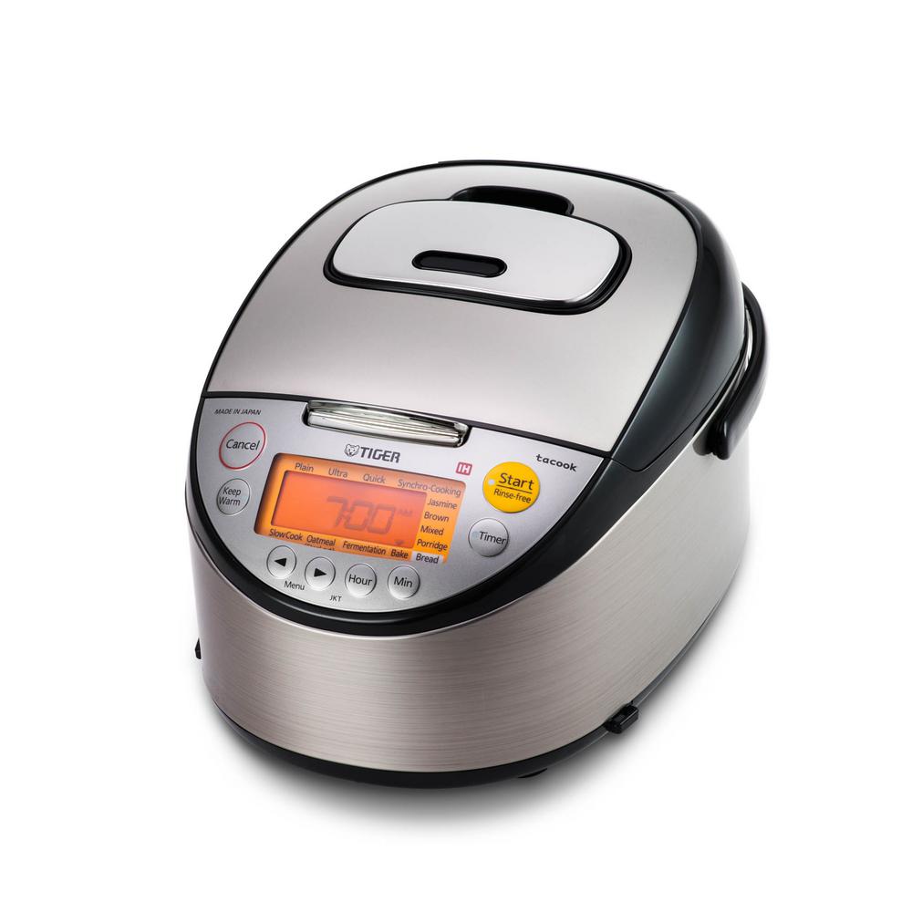Tiger 5.5Cup Black Stainless Steel Rice Cooker with LCD DisplayJKT